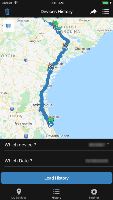 TactiTrack GPS Screenshot