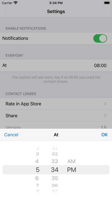 Contact Lenses Screenshot