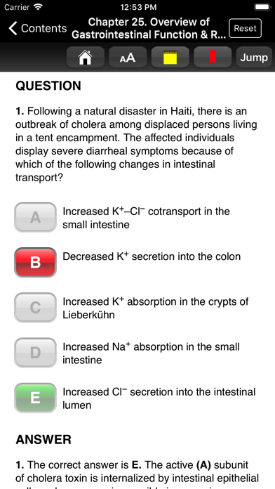 Ganong's Physiology Review Screenshot