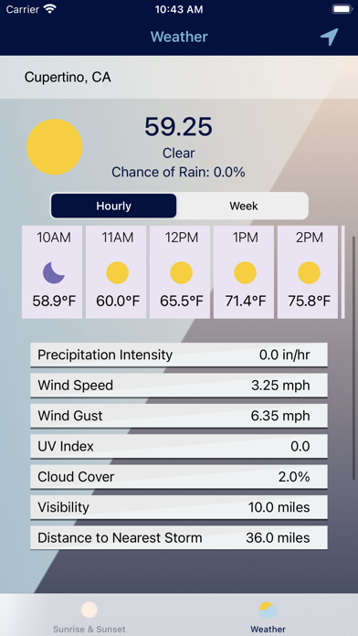 Sunrise & Sunset Times Screenshot