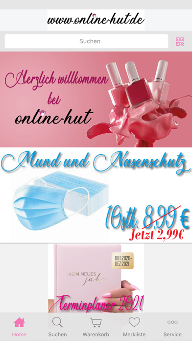 online-hut.de Screenshot