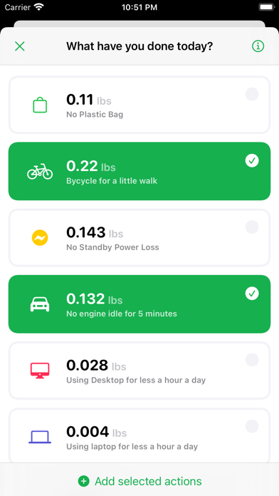 Amount - for Sustainability Screenshot