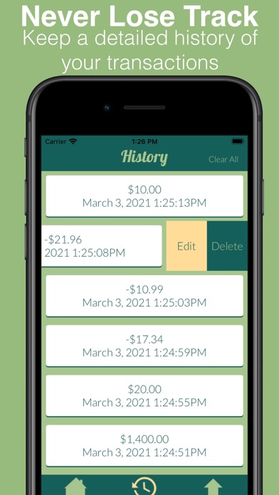 Simple Dollar Tracker Screenshot