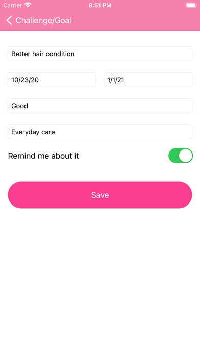 AppFrolution - My Hair Diary Screenshot