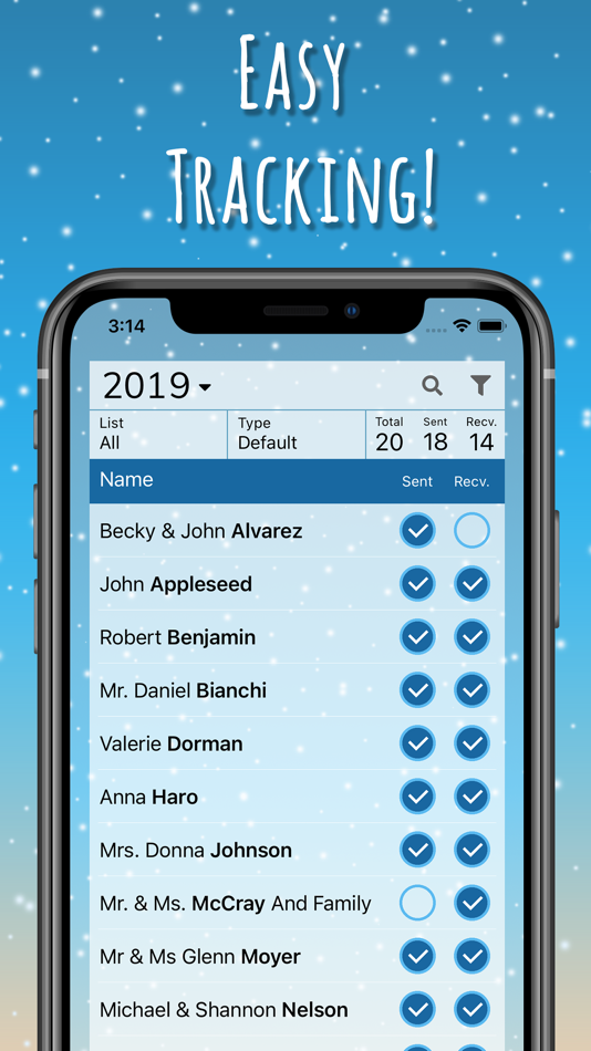 #1. The Christmas Card List (iOS) Podle: David Breed