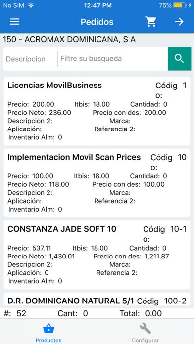 Movil Business Screenshot