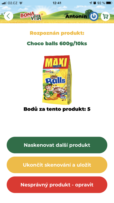 BONAVITA věrnostní program Screenshot