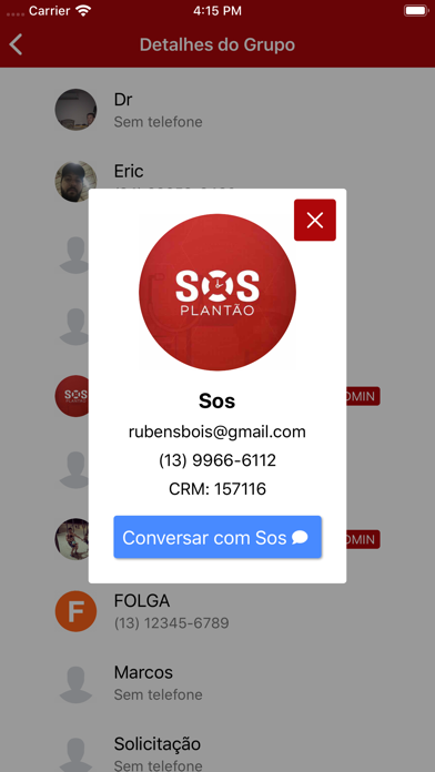 SOS Plantão Screenshot