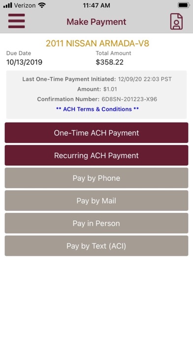 Mechanics Bank Auto Finance Screenshot