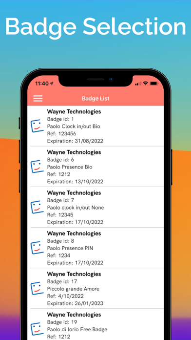 BadgeMe: time tracking service Screenshot