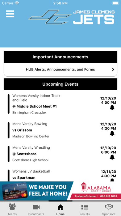 James Clemens Jets Athletics Screenshot
