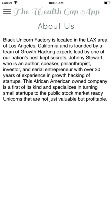 Wealth Gap App Screenshot