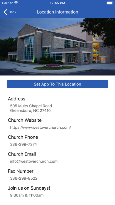 Greensboro Westover Church Screenshot
