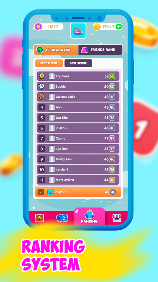 #4. 100 Merge - Number Puzzle (iOS) 来自: Duong Nguyen