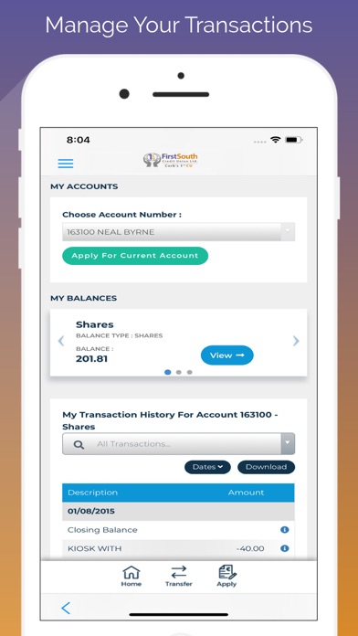 First South Credit Union Screenshot