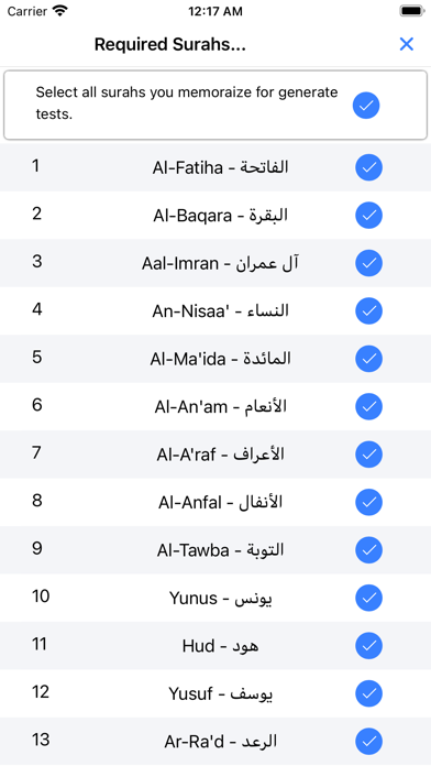 Quran Reviewer Screenshot