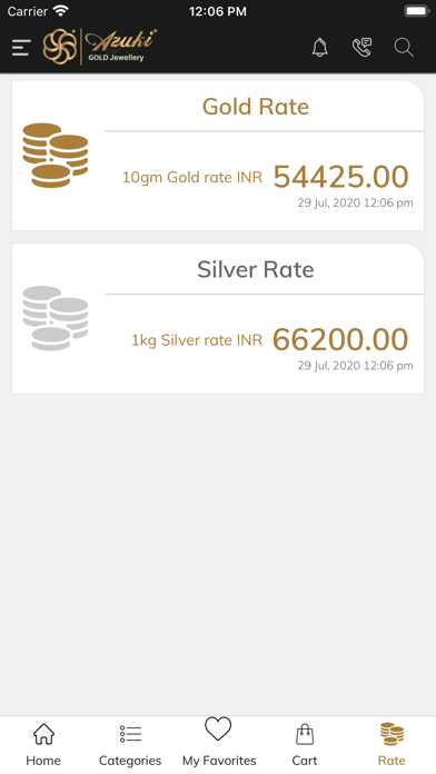 Azuki Gold Jewellery Screenshot