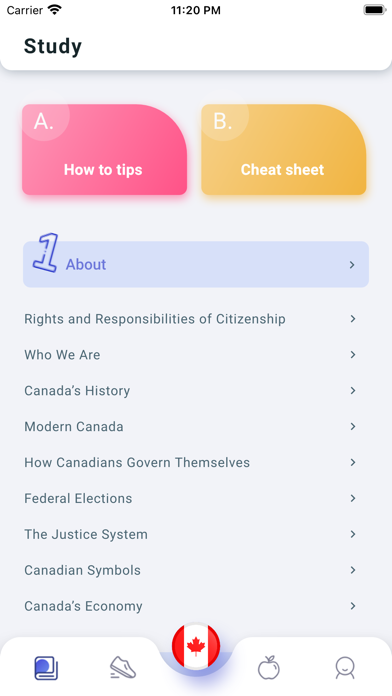 Canadian Citizenship Test HUB Screenshot