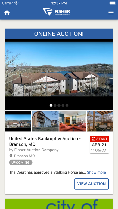 Fisher Auction Screenshot