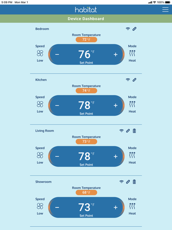 Habitat HomeLink iPad screenshot 3 - Lifestyle app