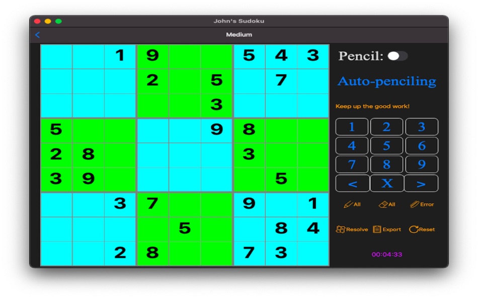 #2. John's Sudoku (macOS) 由: shaojun lin