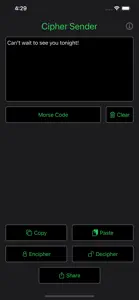 Cipher Sender screenshot #1 for iPhone