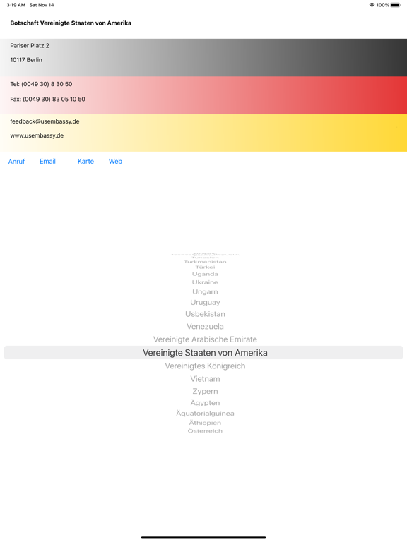 Screenshot #4 pour Botschaften in Deutschland
