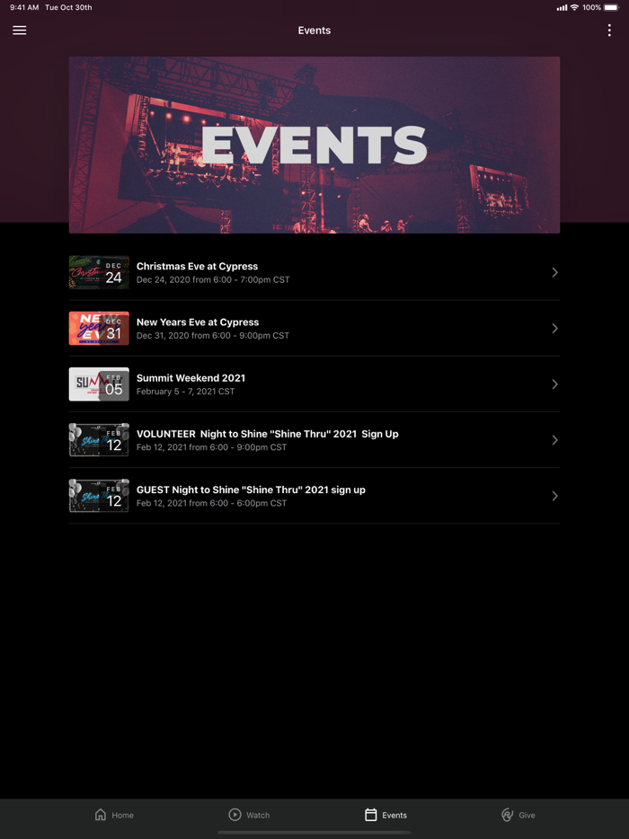 Cypress Baptist Church App