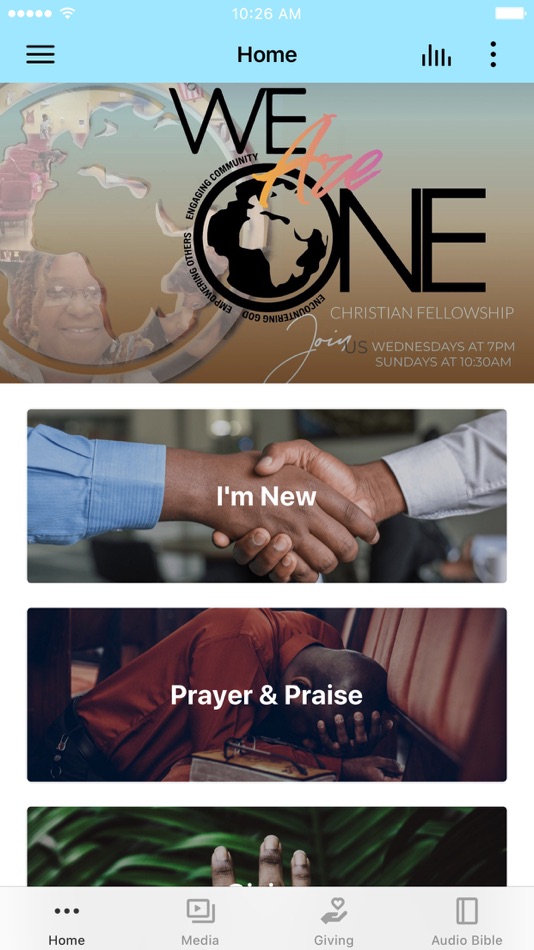 #1. We Are One CF (iOS) 由: WE ARE ONE CHRISTIAN FELLOWSHIP, INCORPORATED