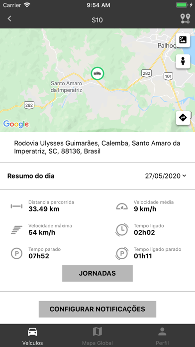 Conexão Rastreadores Screenshot