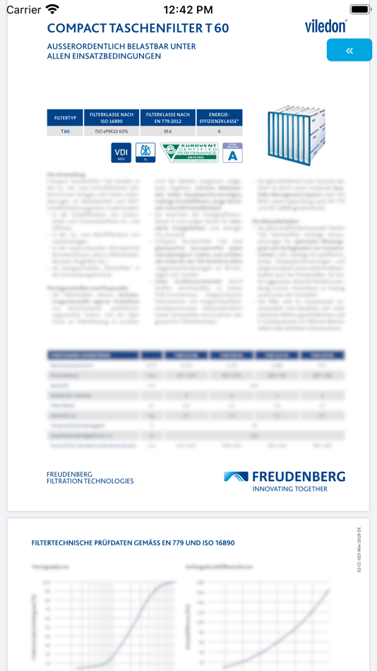 #3. Viledon Process View (iOS) 来自: Freudenberg Performance Materials SE & Co. KG