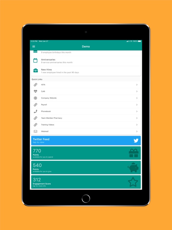 Transcend Engagement iPad screenshot 4 - Business app