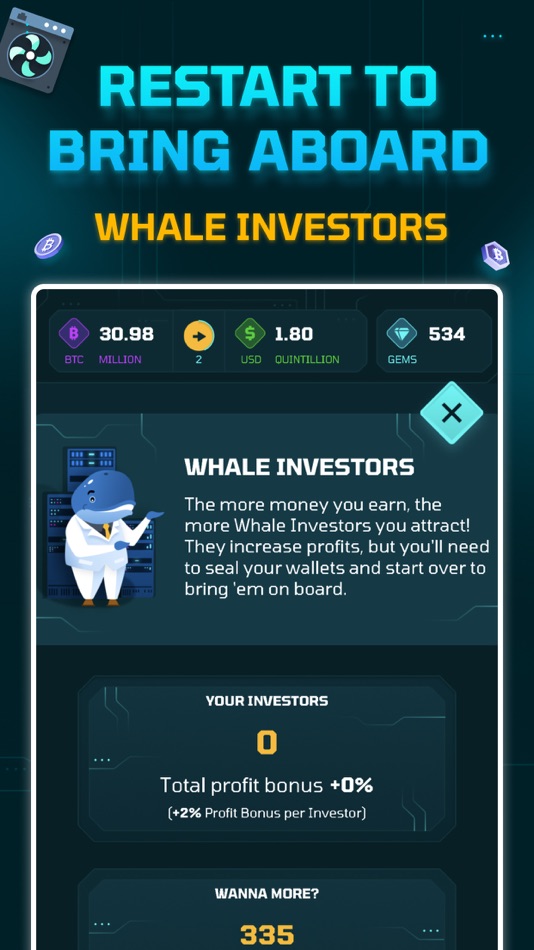 #5. Idle Crypto Miner Game (iOS) By: Austin Belkiewitz