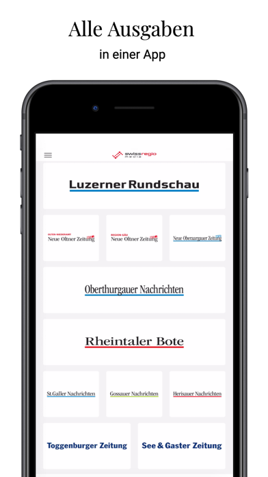 Swiss Regiomedia E-Paper Screenshot