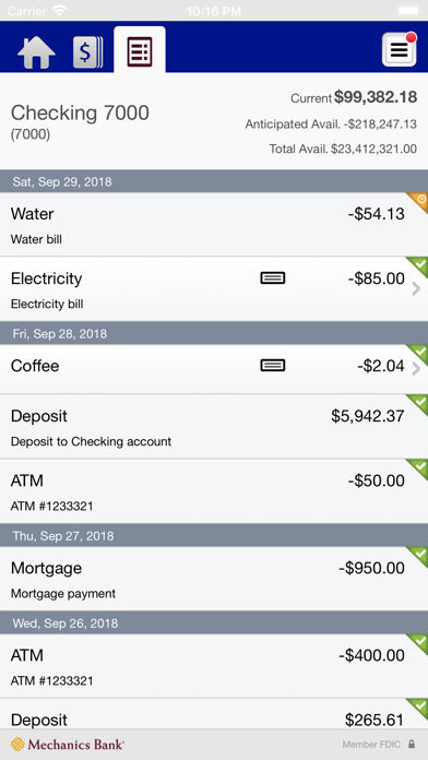 Mechanics Bank Business Mobile Screenshot