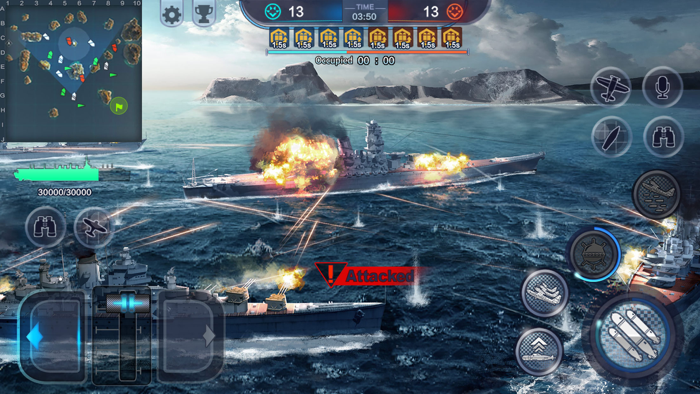 King of Warship 10v10 Battle