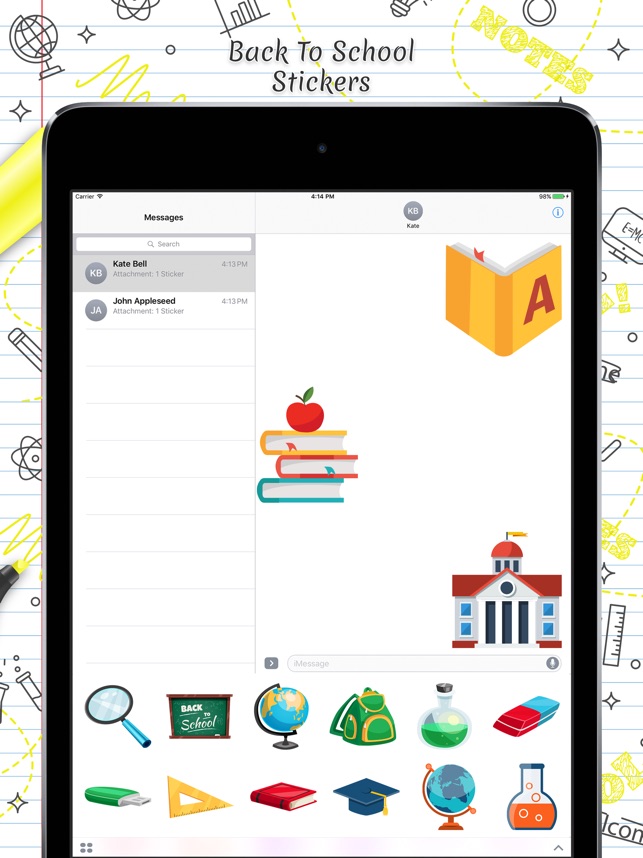 Read Back To School Sticker for iOS & Android