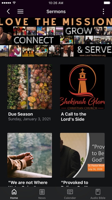 Shekinah Glory Church Screenshot