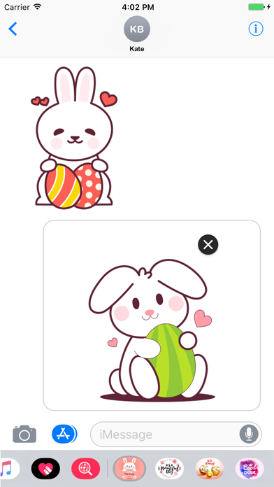 Screenshot #3 pour The Lovely Pink Bunny Stickers
