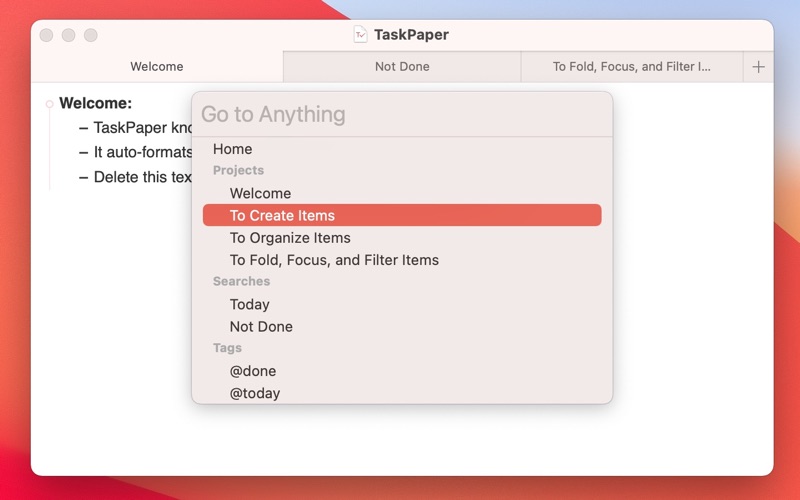 TaskPaper – Plain text to-dos Screenshots
