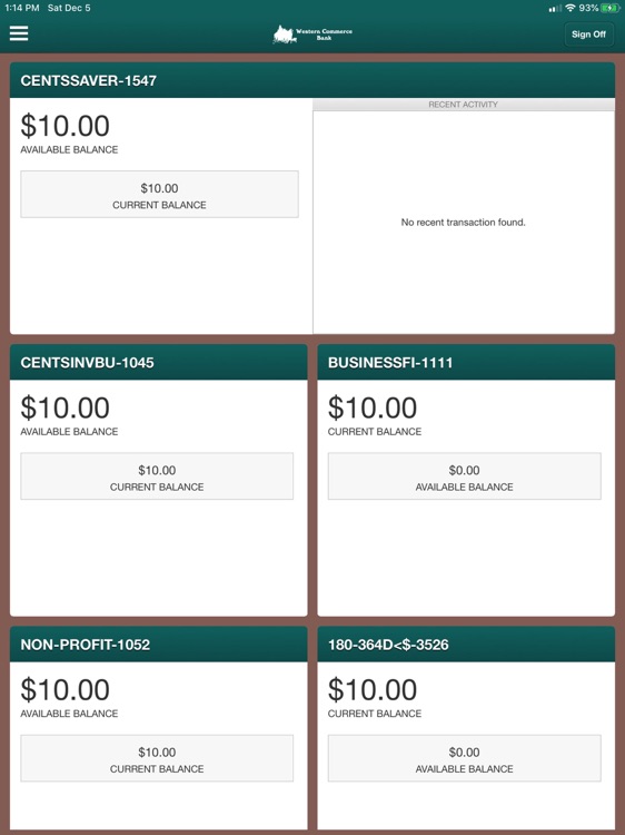 Western Commerce Bank for iPad