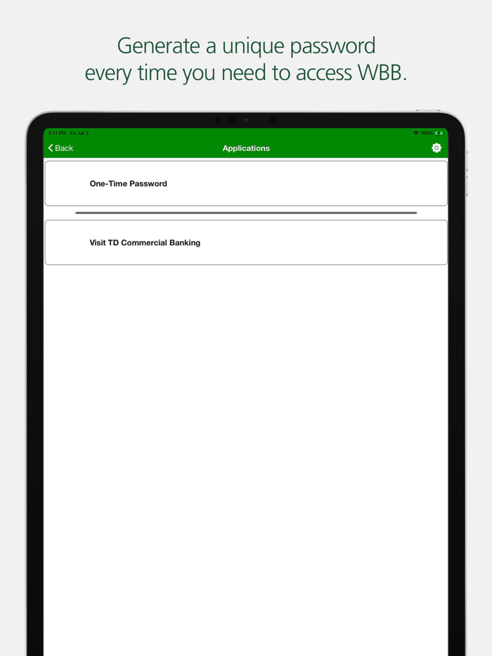 TD Token for Business