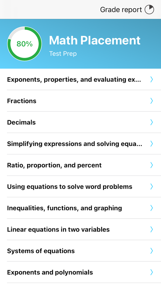 #1. Math Placement Test Prep (iOS) 由: YourTeacher.com