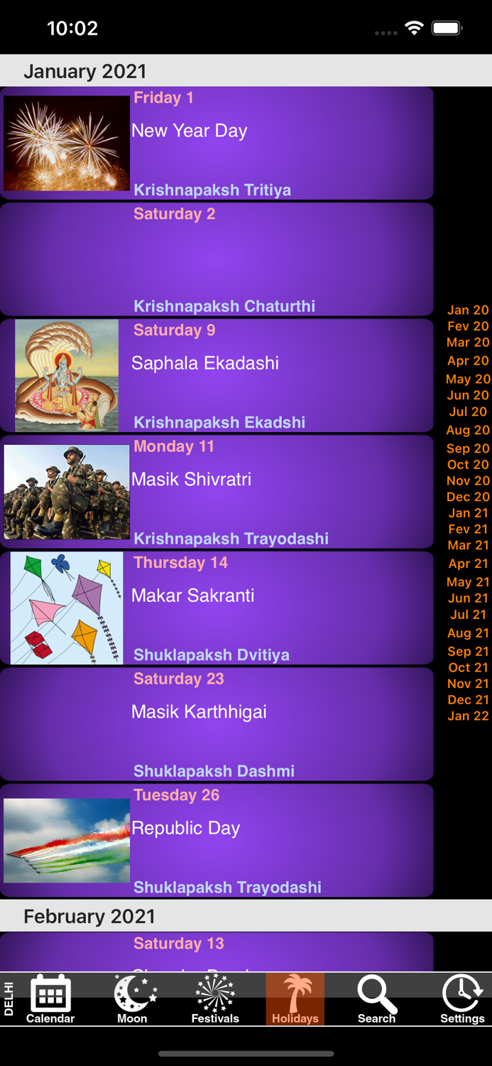 India Panchang Calendar 2021