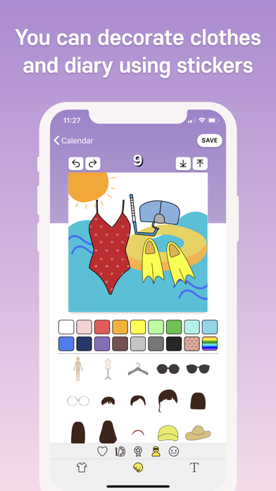 Screenshot 4 of My Fashion Diary(stickers) App
