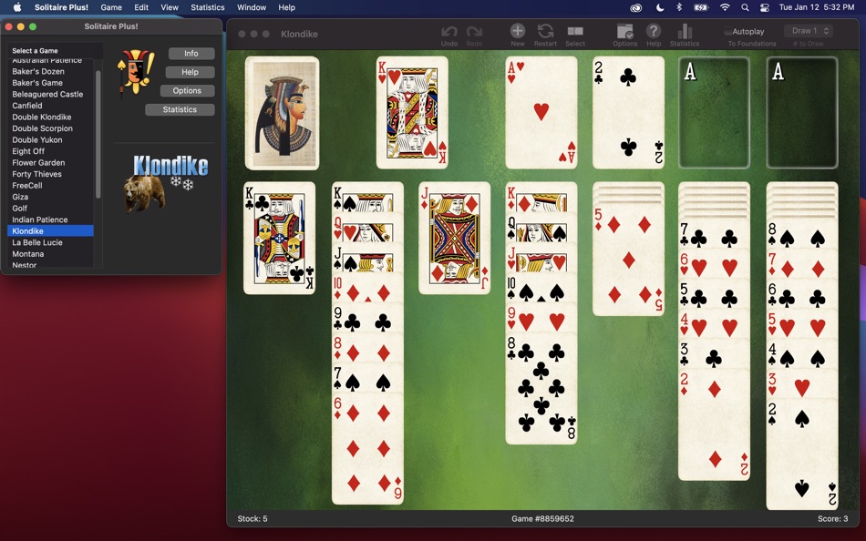 #1. Solitaire Plus! (macOS) 由: GamesForOne.com