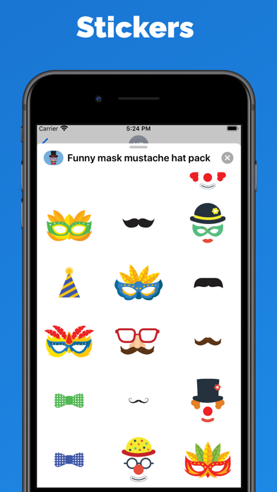 Screenshot #2 pour Autocollants de masque facial