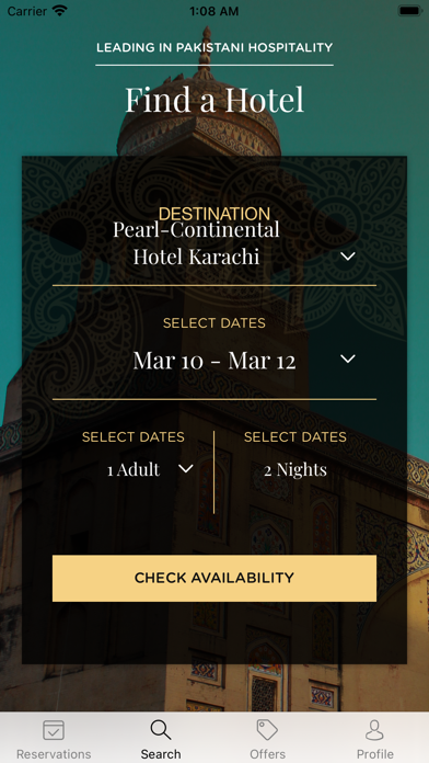 PC - Pearl Continental Hotels Screenshot