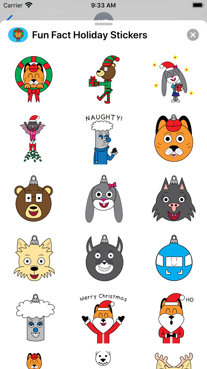 Fun Fact Holiday Stickers