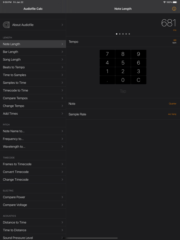 Screenshot #4 pour Audiofile Calc